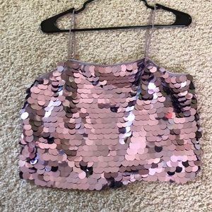 Sequin crop top